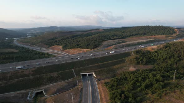 Aerial Highway Traffic