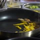 Cook Frys in a Frying Pan a Mixture of Peppers Mushrooms and Squid - VideoHive Item for Sale