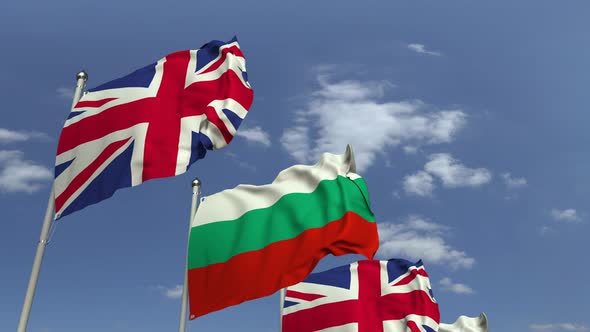 Flags of Bulgaria and the United Kingdom