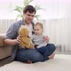 Baby boy with father having fun and playing with teddy bear - VideoHive Item for Sale