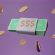 Bundle Of Cash And Floating Coins - VideoHive Item for Sale
