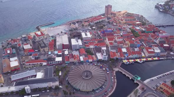 Above the lines of high, Showing Punda (Willemstad)the UNISCO Heritate Capital of Curacao