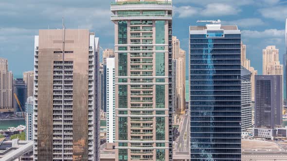 Residential Apartments and Offices in Jumeirah Lake Towers District Timelapse in Dubai