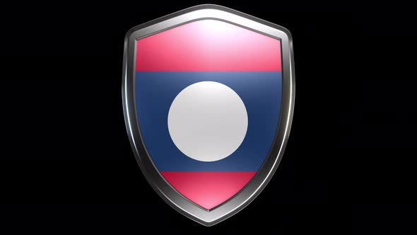 Laos Emblem Transition with Alpha Channel - 4K Resolution