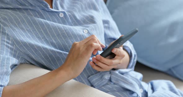 Close up of woman use of mobile phone