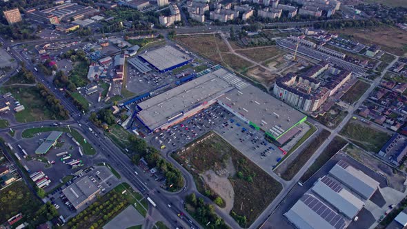 Aerial View of Ukrainian Countryside in the Summertime