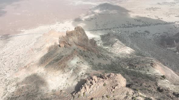 Large Cliffs in a Desert Sandy Rough Rock Landscape