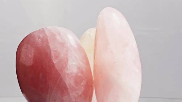 Beautiful Uncut Rose Quartz Gemstone,motion Black Background