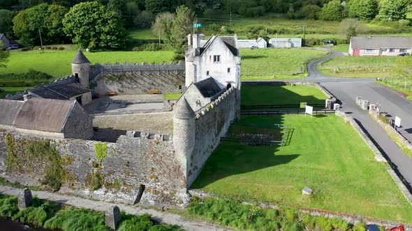 Aerial View of Parke's Castle in County Leitrim Ireland