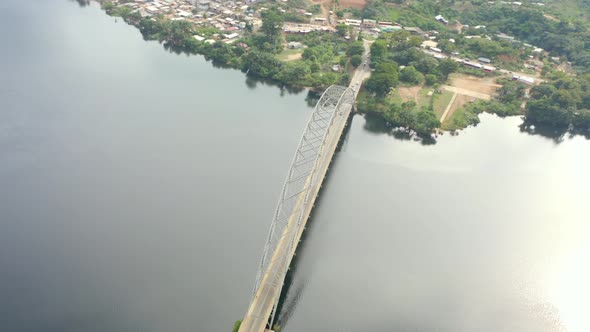 Adomi Bridge crossing in Ghana