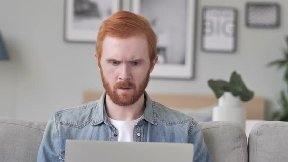 Frustrated Beard Man Reacting to Loss and Failure