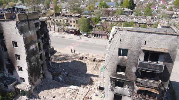 War in Ukraine  Ruined Residential Building in Borodyanka