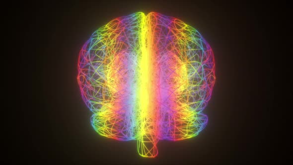 Colorful Neon Brain