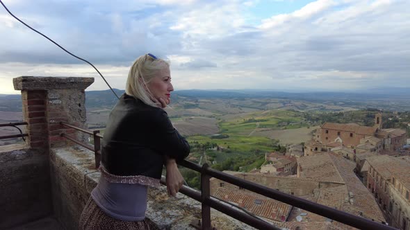 Aerial on Vineyards of Montepulciano