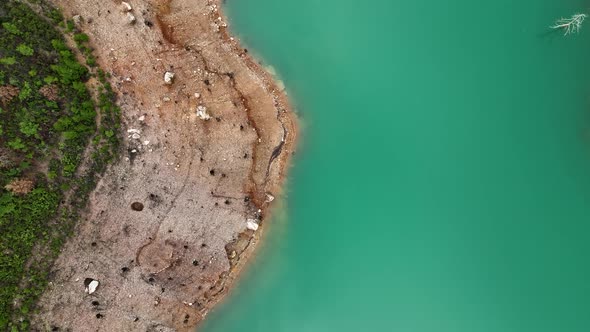 Mountain river texture Aerial View 4 K Alanya Turkey