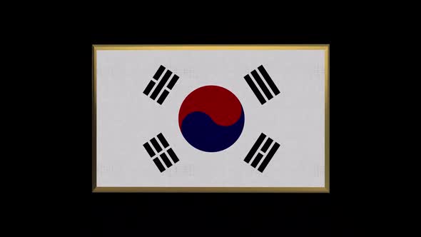 Korea South 3D Flag