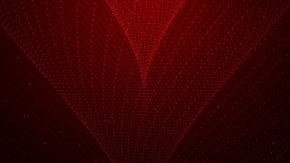 Red Color Cyclone Digital Particle Animated Background