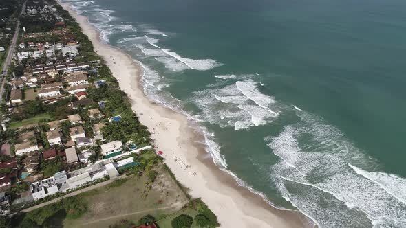 Tropical summer beach. Brazilian beach tourism landmark.