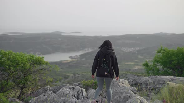 The Feeling of Freedom in the Mountains Alone with Nature