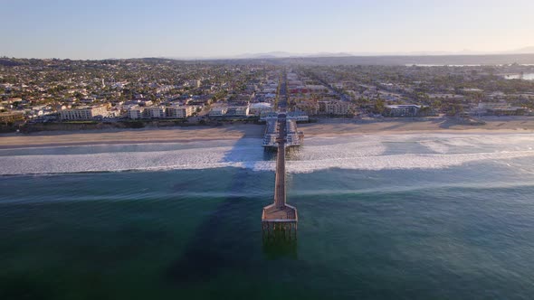 Crystal Pier at Mission Beach in San Diego in the Early Morning