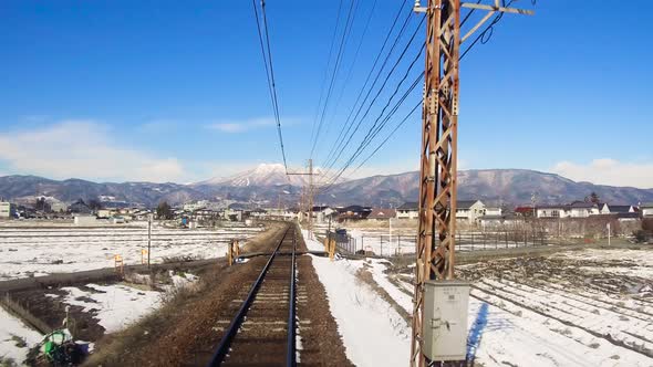 View To Suburb From Train or Railway in Japan 31