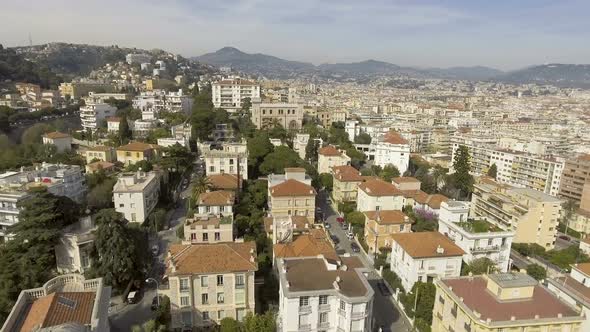 Rooftop of Buildings in Nice, Cityscape with Beautiful Architecture, Aerial View