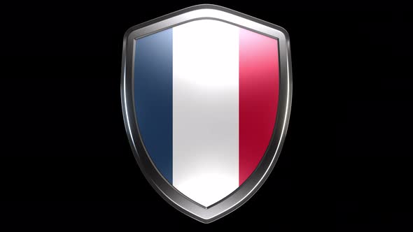 France Emblem Transition with Alpha Channel - 4K Resolution