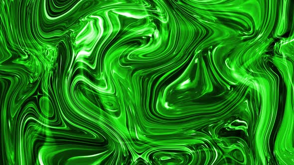 Abstract Green Color Marble Liquid Animated Background