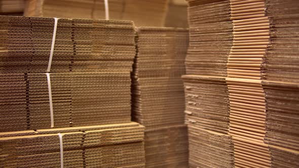 Cardboard in Warehouse