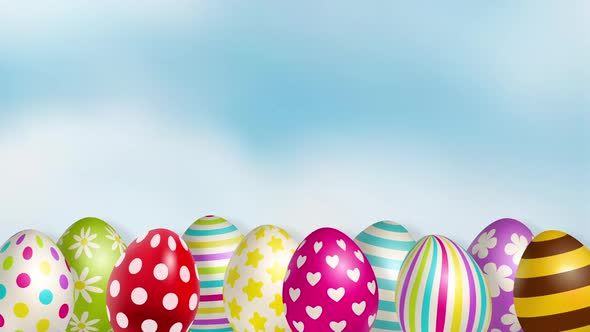 Colorful Easter Egg Background Animation