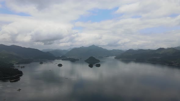 Aerial Thousand Island Lake, China