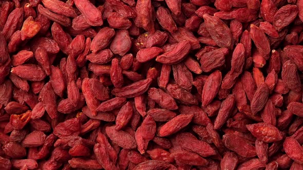 Superfoods dried goji berries top view