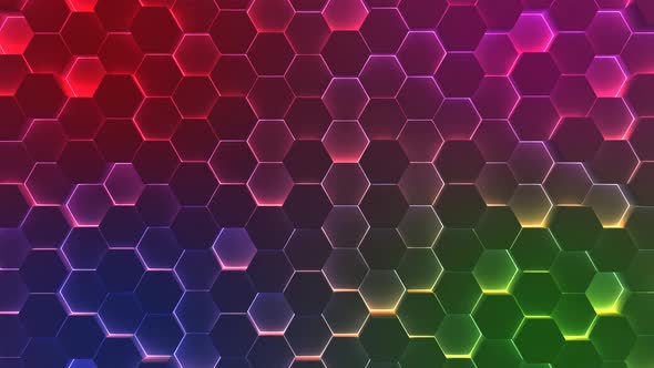 Colorful Hexagon Gradient Background