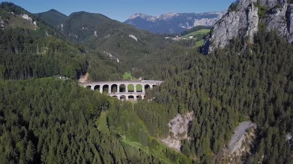 Aerial Panorama of Semmering Railway Austria