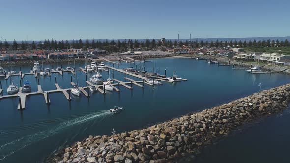 Boat in Marina 4K 50fps