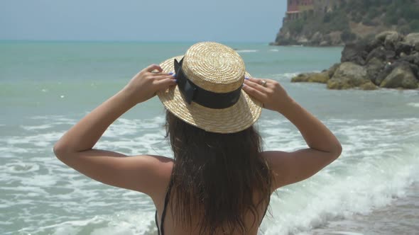 Happy young girl, sea and summer holidays