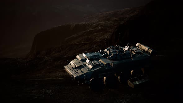 Old Military Vehicle in Afghanistan Mountains