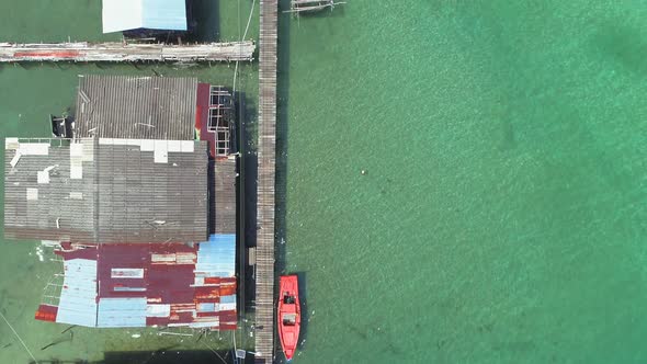 Aerial View on Fishing Village