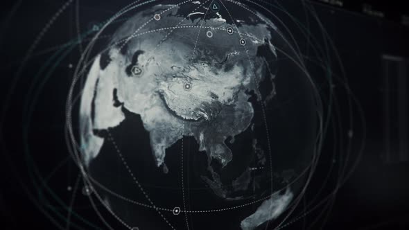 Satellite Data Software. Live Video Footage. Analyzing Poland. User Interface alt