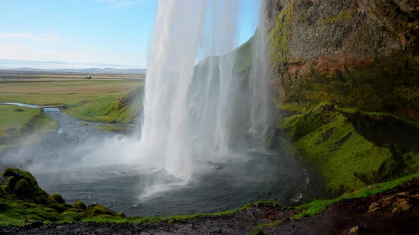 Seljalandsfoss Waterfall Located in the South Region in Iceland Right By Route 1