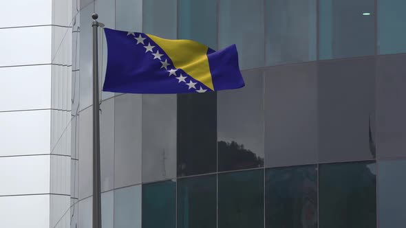 Bosnia And Herzegovina Flag Background 2K