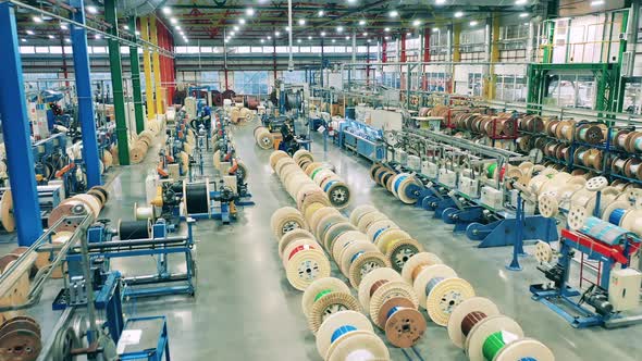 Inside View of a Vast Cable Manufacturing Facility