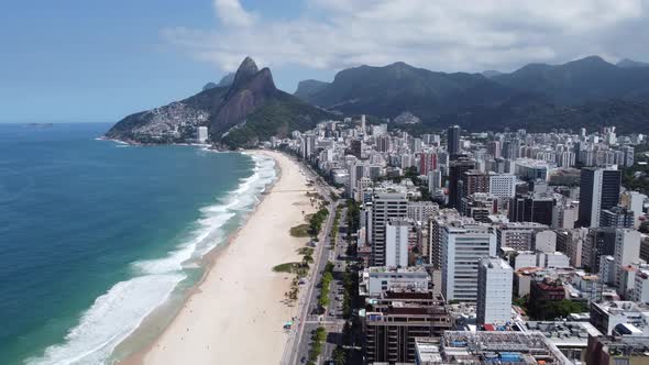 Summer travel at Rio de Janeiro Brazil. Landmark of coast city. Tropical travel