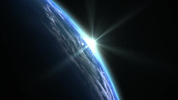 Blue Flare Over Blue Earth