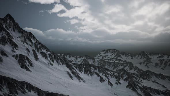 High Altitude Peaks and Clouds