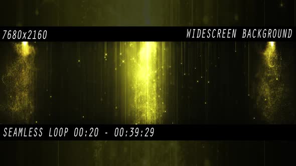 Gold Fashion Stars Falling   Widescreen Background Particles