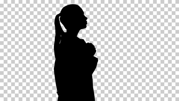 Silhouette Female pharmacist, Alpha Channel