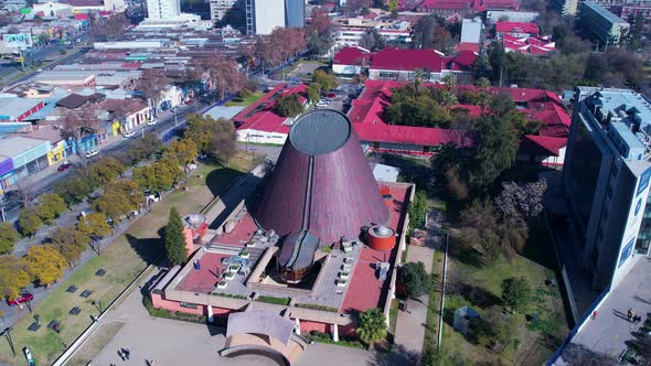 Santiago Chile. Cityscape downtown district of capital city of Chile.