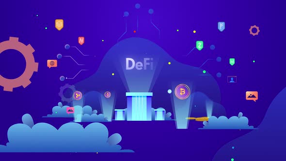 Infographic Tokenization Economic Digital Background Blockchain Defi alt