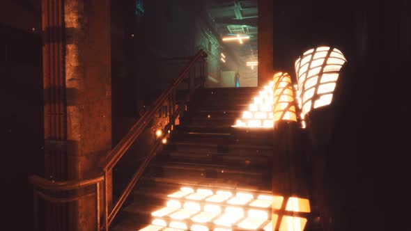 Interior of Abandoned Old Motel alt